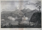 A representation of the attack of Captain Wallis in the Dolphin by the natives of Otaheite [Tahiti]