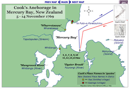 Map of Mercury Bay 