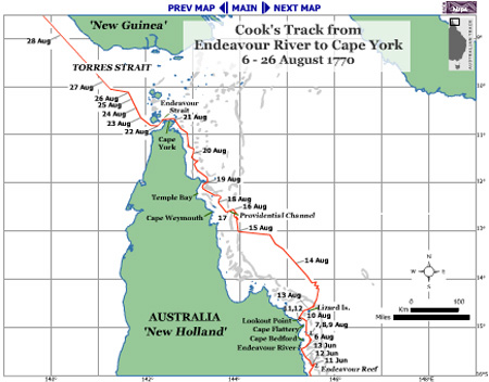 Map of Cook's Anchorage at Endeavour River