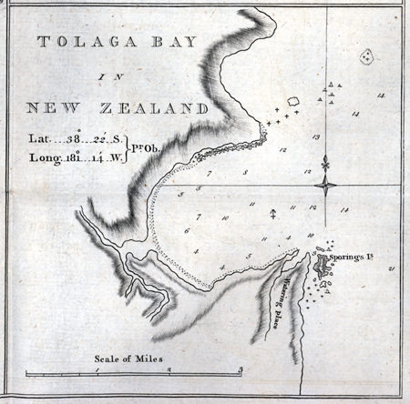 Chart of Tolaga Bay in New Zealand.