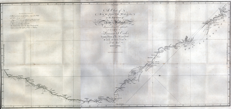 A Chart of New South Wales, or the East Coast of New Holland. Discover'd and Explored By Lieutenant J: Cook, Commander of his Majesty's Bark Endeavour, in the Year MDCCLXX.